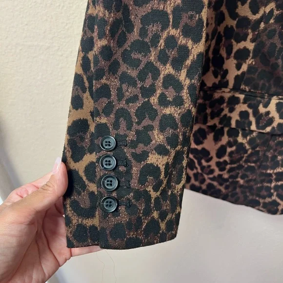 🇺🇸Lane Bryant Leopard Print One Button Blazer - Picture 5 of 11